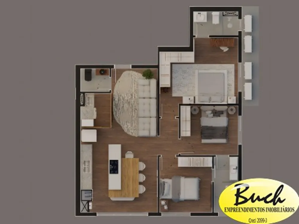 Apartamento, 3 quartos, 91 m² - Foto 1