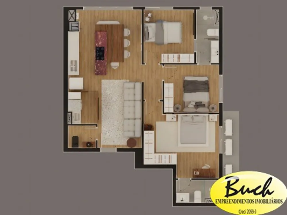 Apartamento, 3 quartos, 91 m² - Foto 8