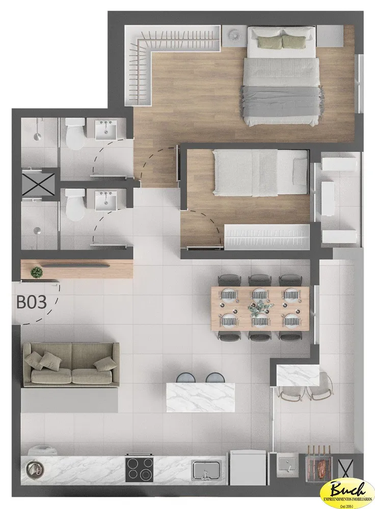 Apartamento, 2 quartos, 62 m² - Foto 8
