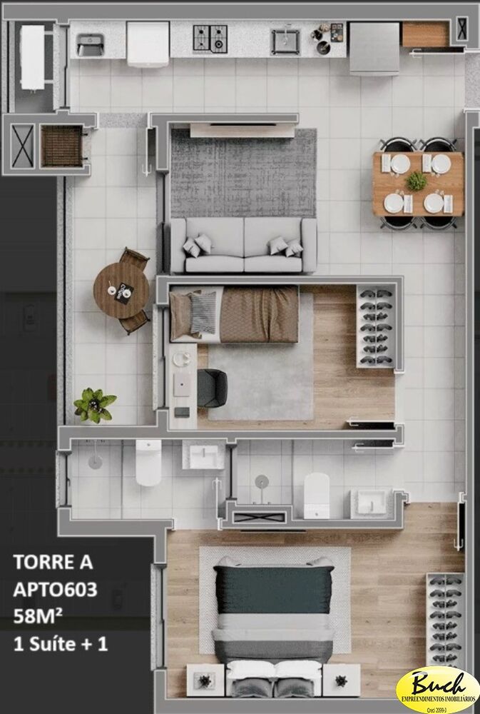 Apartamento à venda com 2 quartos, 63m² - Foto 5