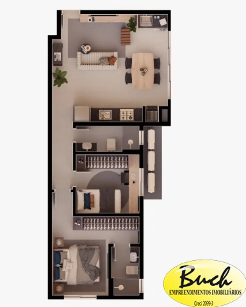 Apartamento, 1 quarto, 58 m² - Foto 6