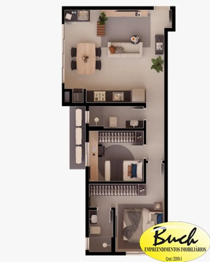 Apartamento, 1 quarto, 58 m² - Foto 8