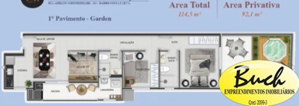 Apartamento, 1 quarto, 92 m² - Foto 5