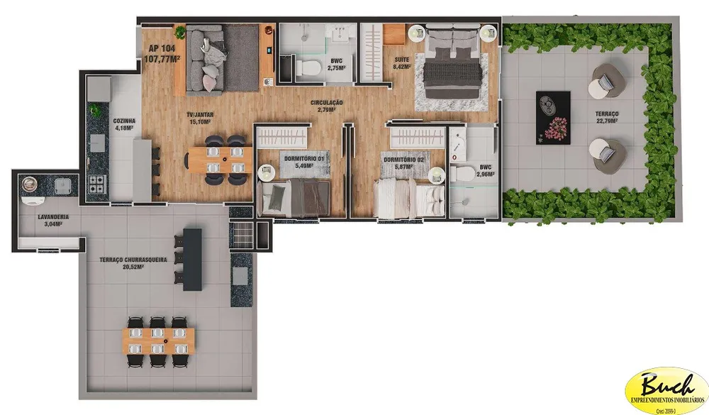 Apartamento, 3 quartos, 70 m² - Foto 8