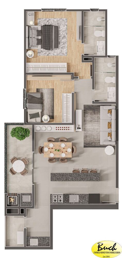 Apartamento à venda com 2 quartos, 82m² - Foto 4