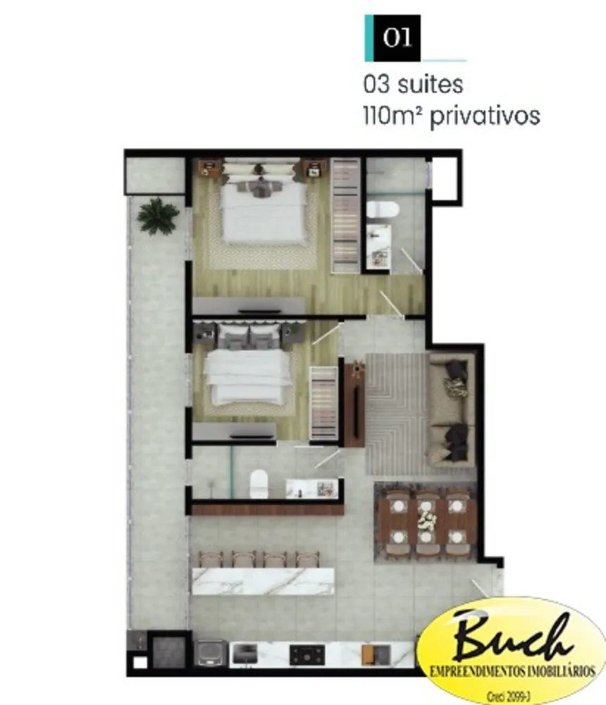 Apartamento, 3 quartos, 83 m² - Foto 7