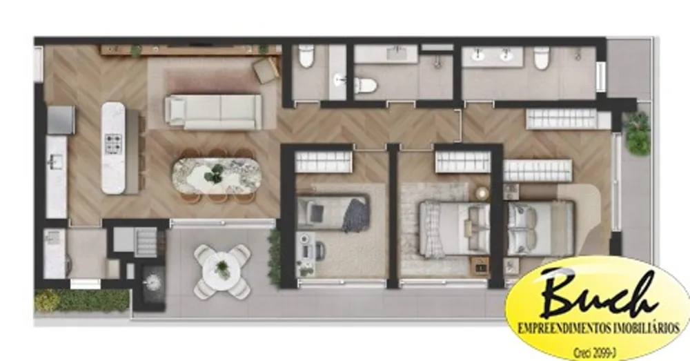 Apartamento, 3 quartos, 168 m² - Foto 7