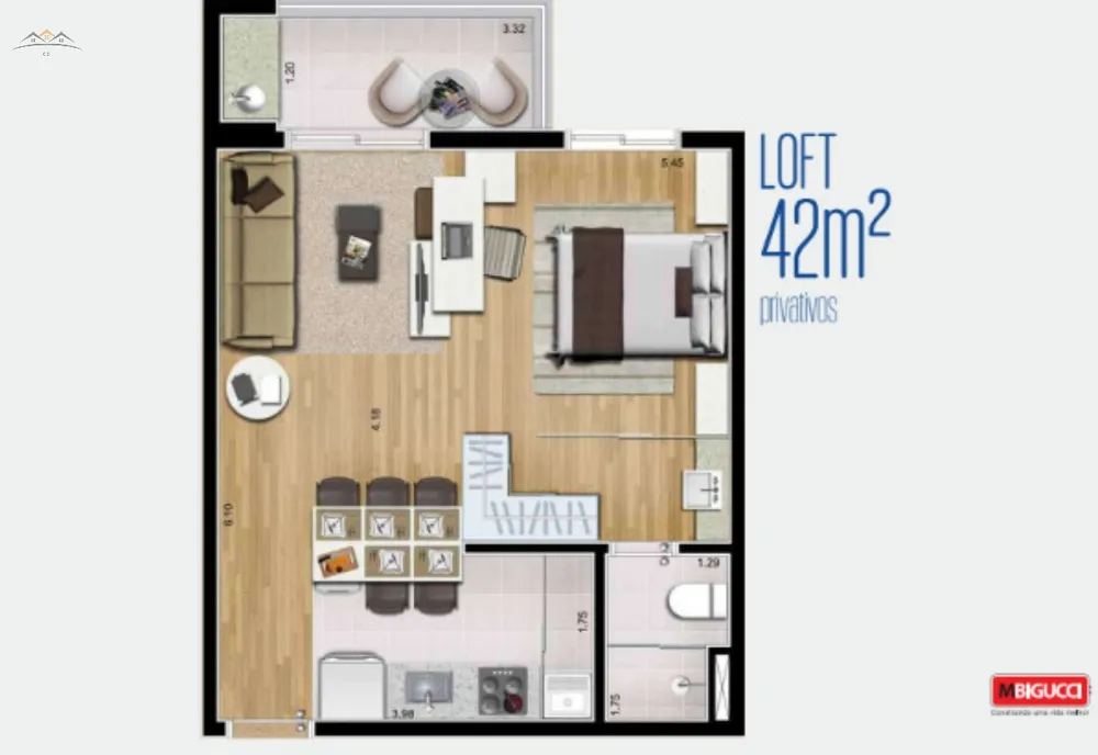Apartamento, 1 quarto, 42 m² - Foto 3