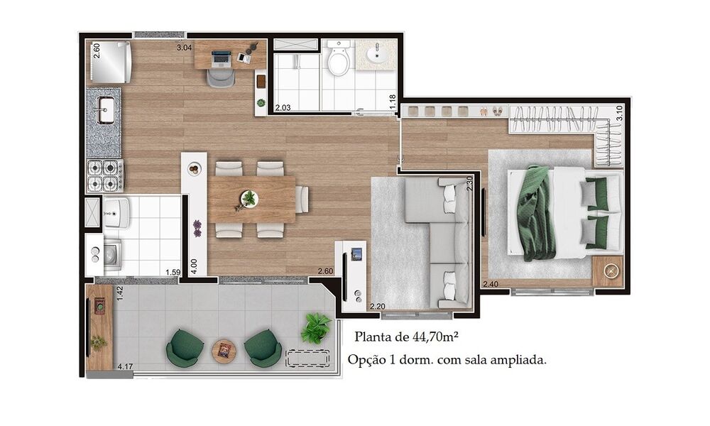 Apartamento à venda com 2 quartos, 44m² - Foto 10