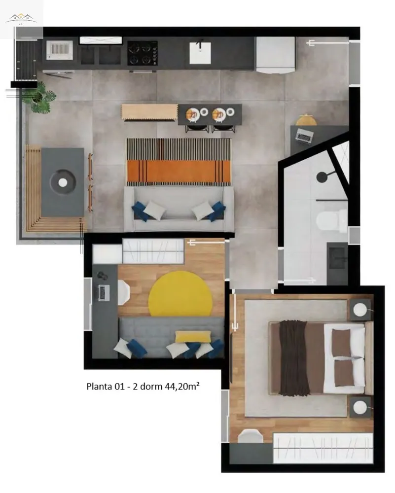 Apartamento, 2 quartos, 49 m² - Foto 14