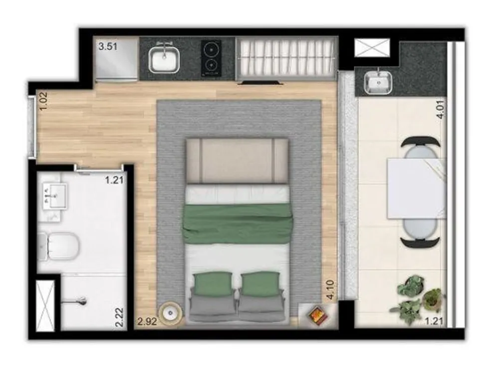 Apartamento, 1 quarto, 25 m² - Foto 8