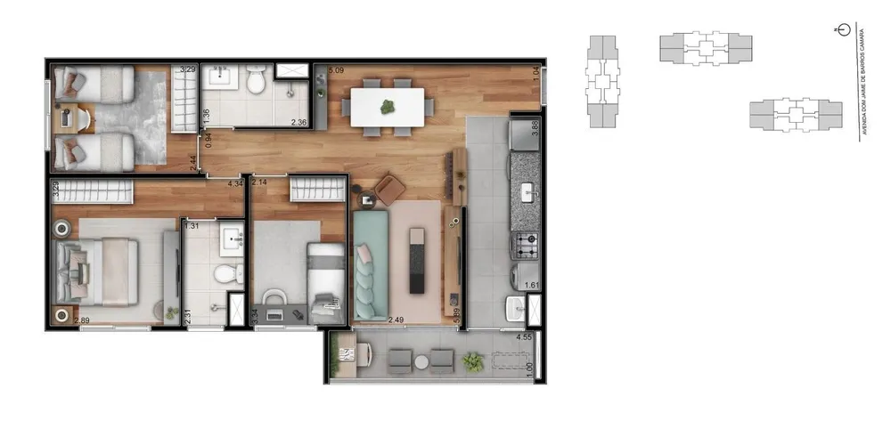 Apartamento, 2 quartos, 54 m² - Foto 5