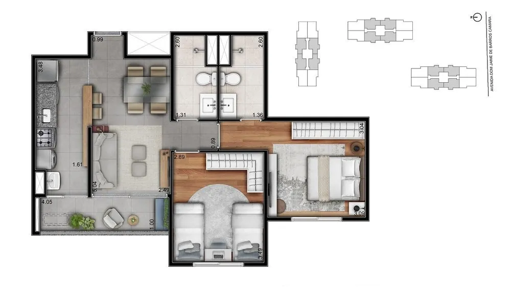 Apartamento, 2 quartos, 54 m² - Foto 8