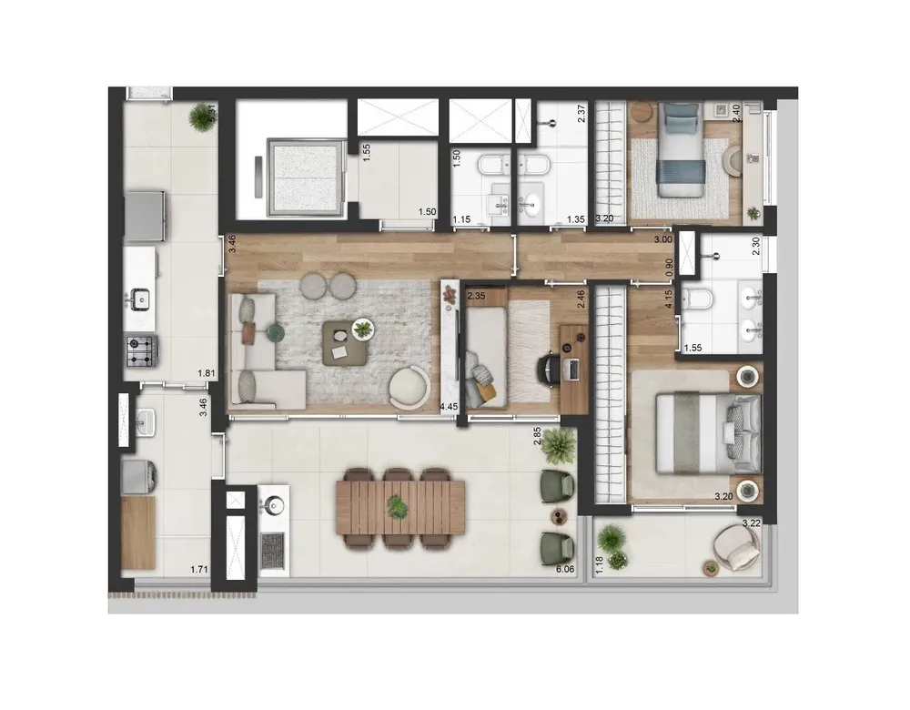 Apartamento, 2 quartos, 142 m² - Foto 14