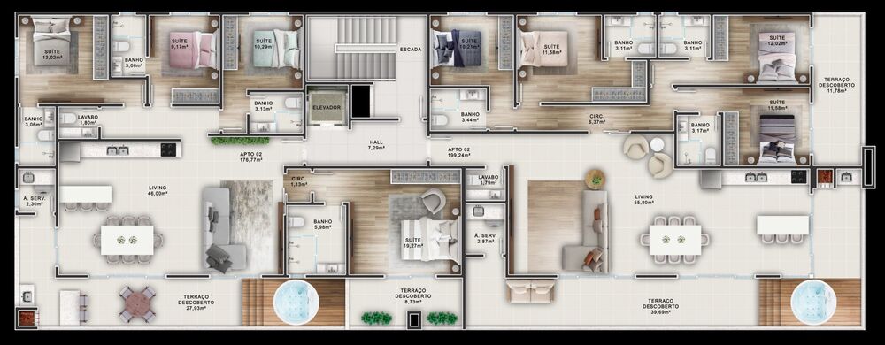Cobertura, 4 quartos, 176 m² - Foto 6