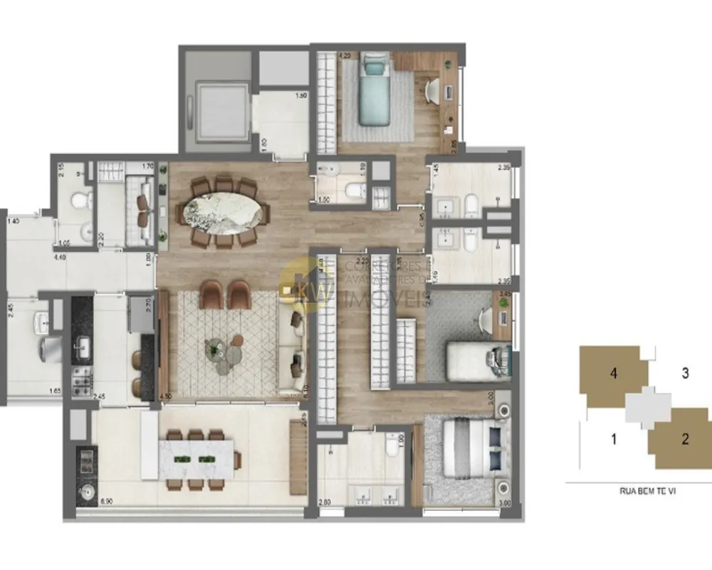 Apartamento, 3 quartos, 149 m² - Foto 3