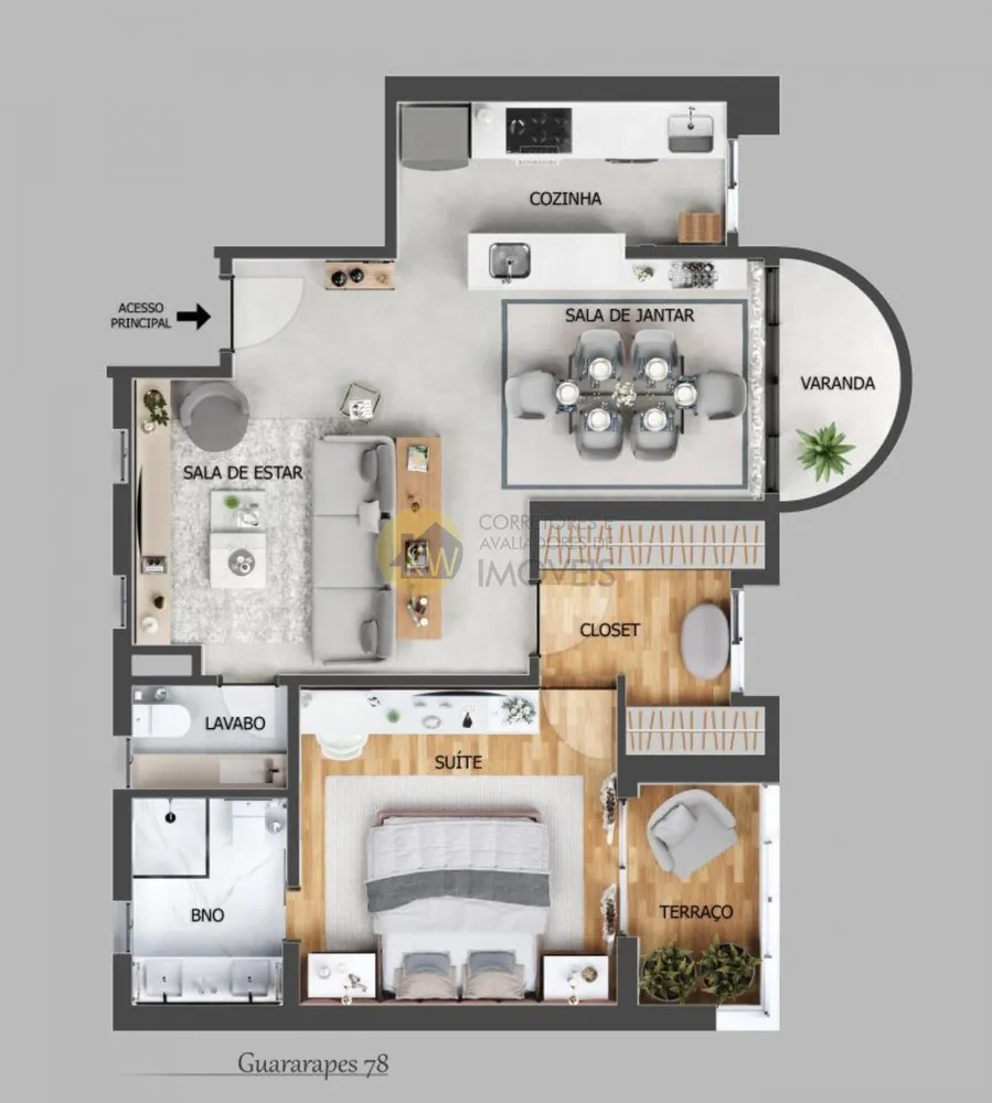 Apartamento, 2 quartos, 80 m² - Foto 6