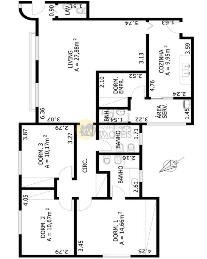 Apartamento, 2 quartos, 107 m² - Foto 4