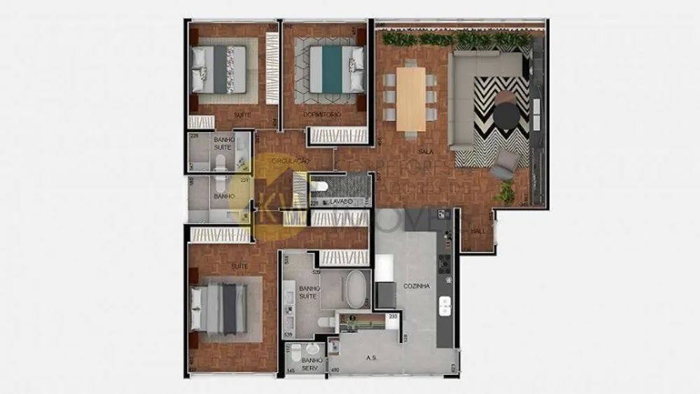 Apartamento, 3 quartos, 168 m² - Foto 4
