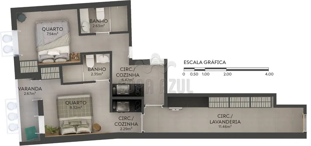Apartamento, 2 quartos, 55 m² - Foto 16