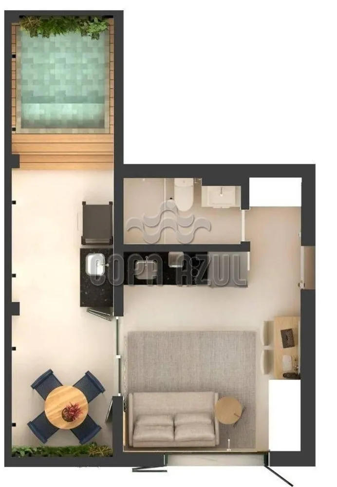 Flat/Apart Hotel, 1 quarto, 38 m² - Foto 26