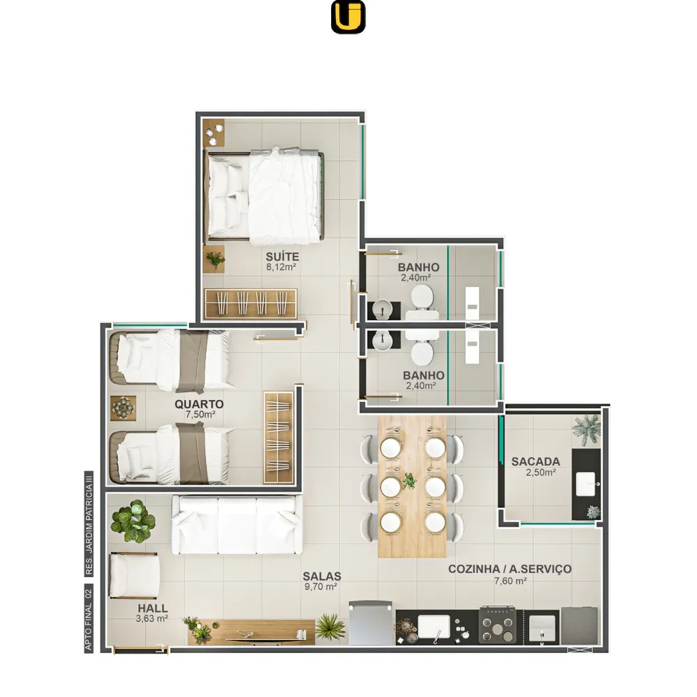 Apartamento, 2 quartos, 53 m² - Foto 33