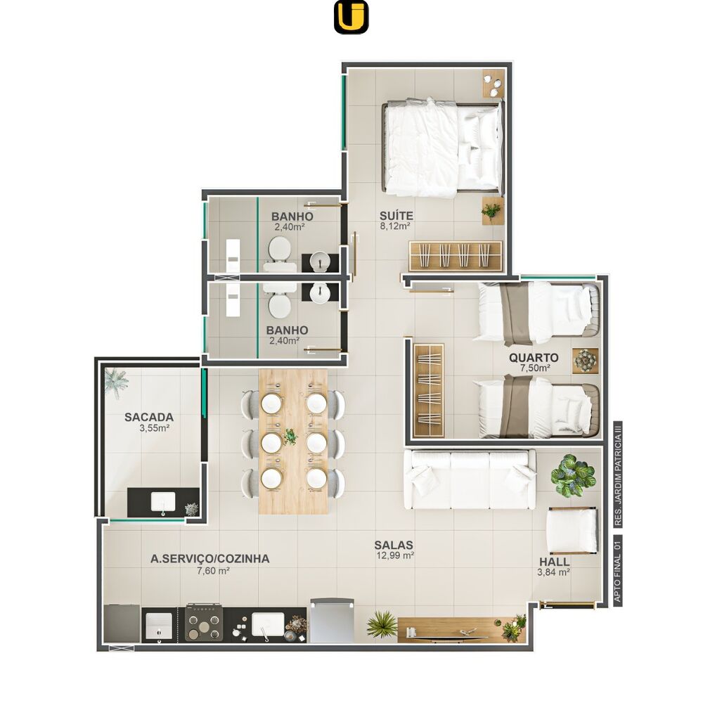 Apartamento, 2 quartos, 53 m² - Foto 10