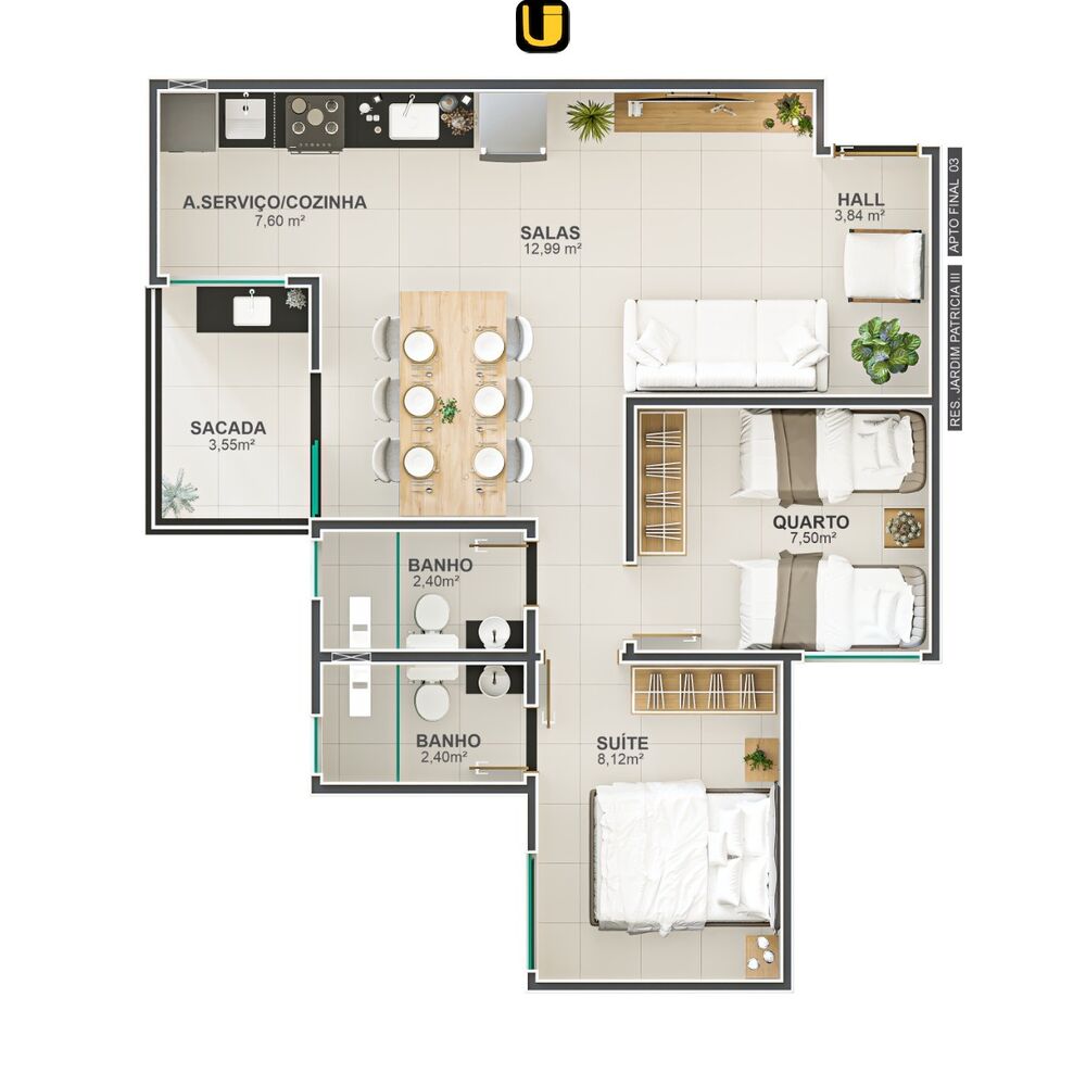 Apartamento, 2 quartos, 53 m² - Foto 11