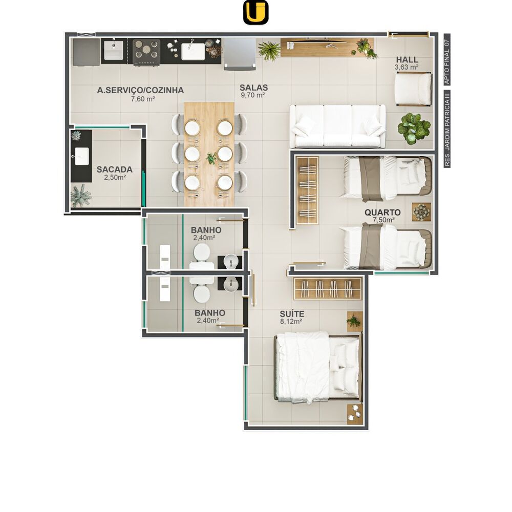 Apartamento, 2 quartos, 53 m² - Foto 17