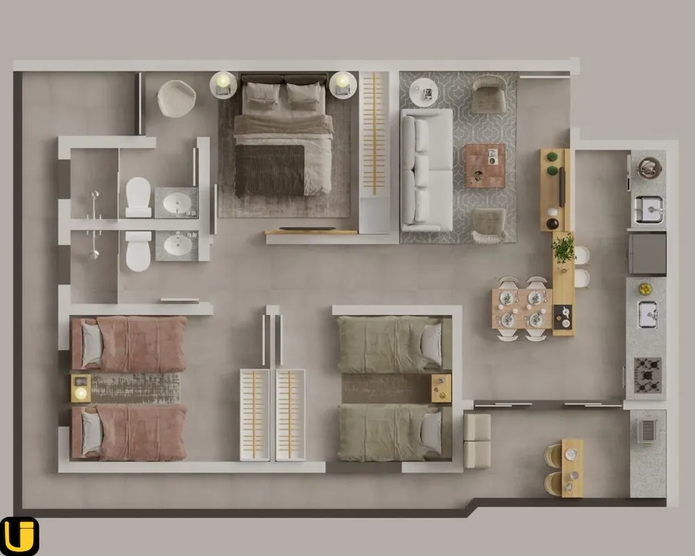 Apartamento, 2 quartos, 58 m² - Foto 9