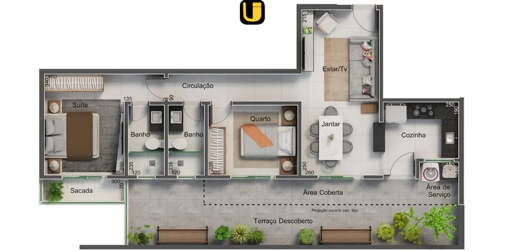 Apartamento, 2 quartos, 69 m² - Foto 7