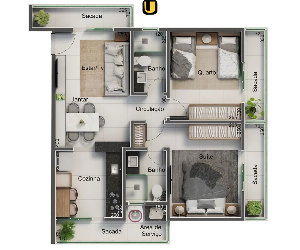 Apartamento, 2 quartos, 69 m² - Foto 9