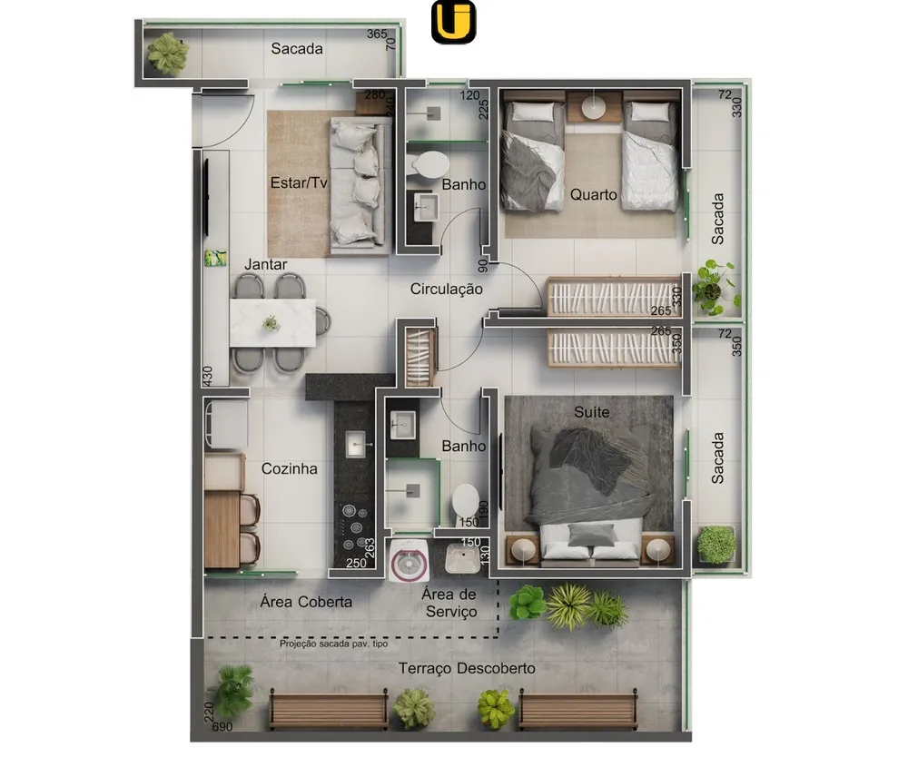 Apartamento, 2 quartos, 69 m² - Foto 6