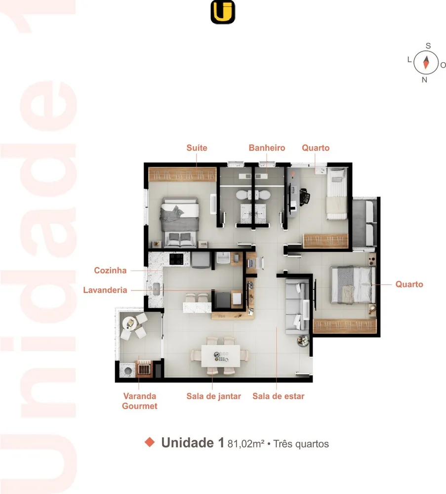 Apartamento, 3 quartos, 81 m² - Foto 2