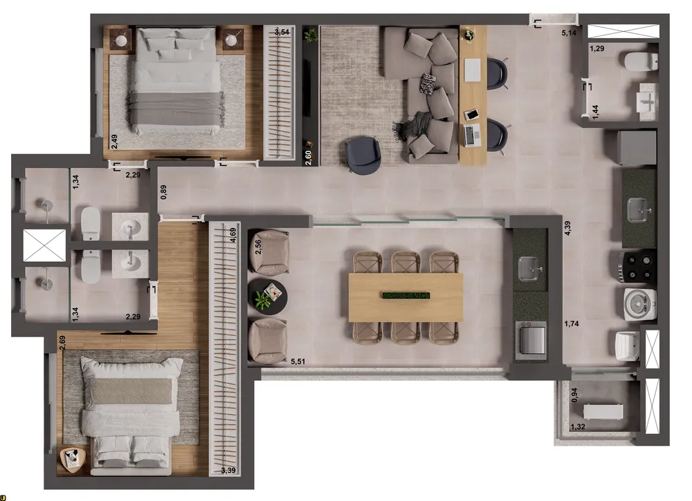 Apartamento, 1 quarto, 42 m² - Foto 19