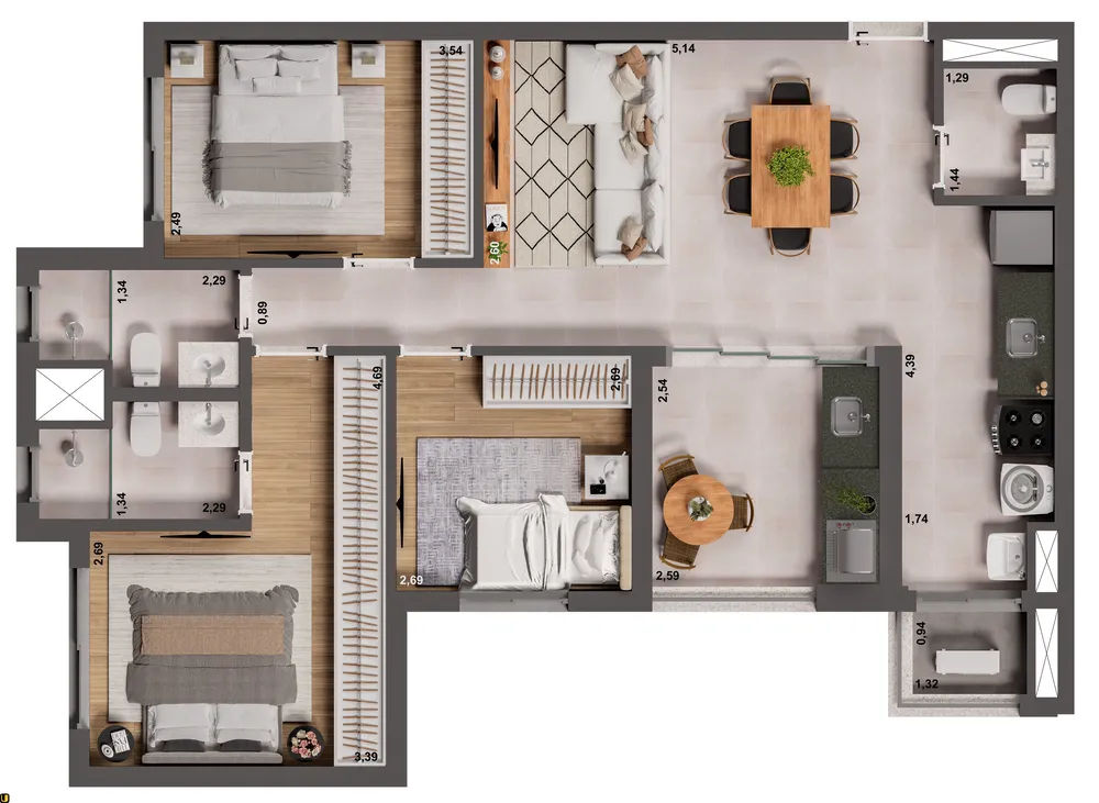 Apartamento, 1 quarto, 42 m² - Foto 20