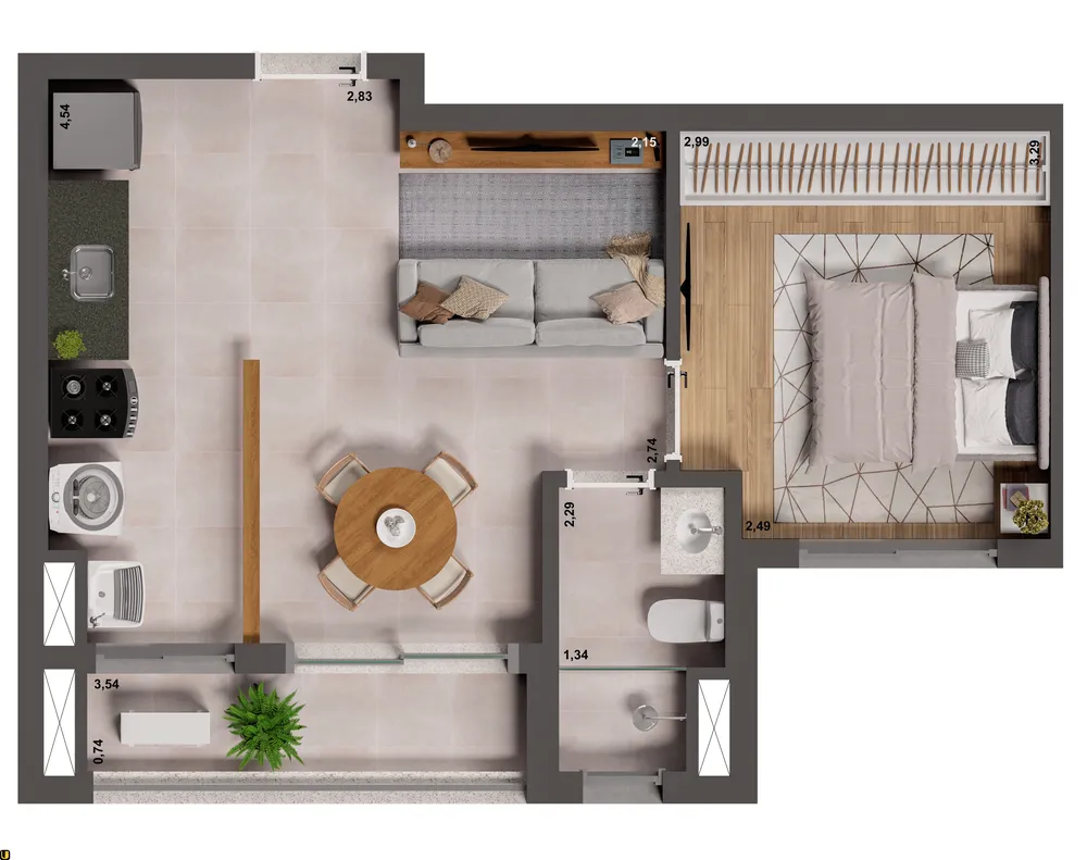 Apartamento, 1 quarto, 42 m² - Foto 17