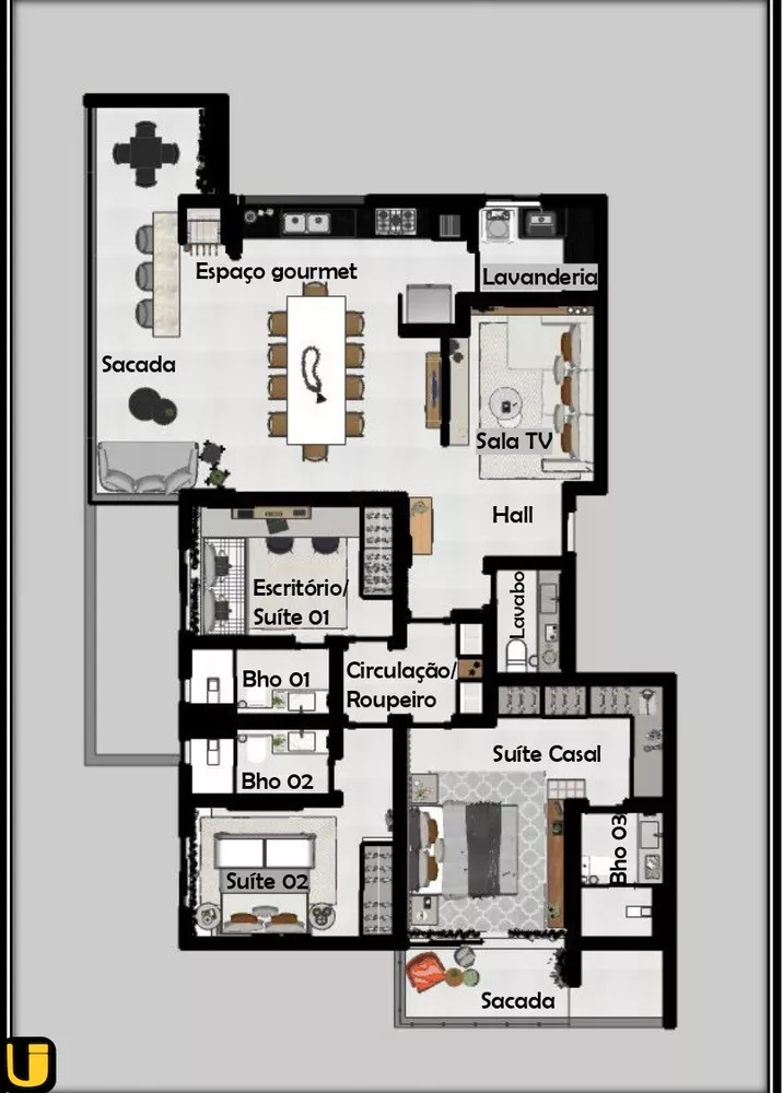 Apartamento à venda com 3 quartos, 142m² - Foto 5