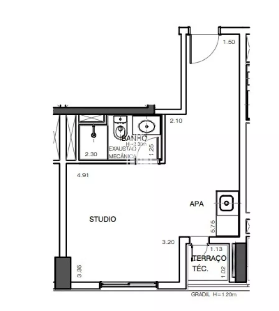 Apartamento à venda com 1 quarto, 29m² - Foto 3