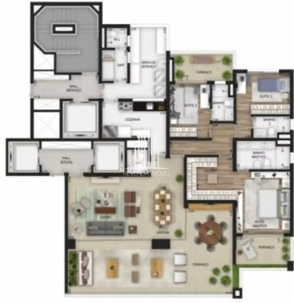 Apartamento à venda com 3 quartos, 208m² - Foto 6