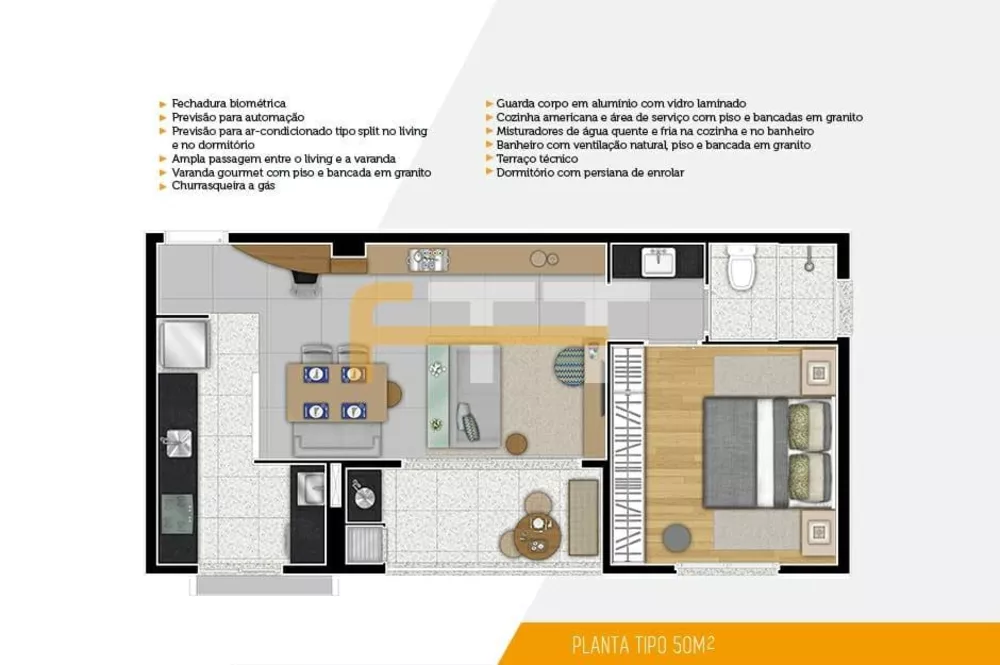 Apartamento, 1 quarto, 48 m² - Foto 8