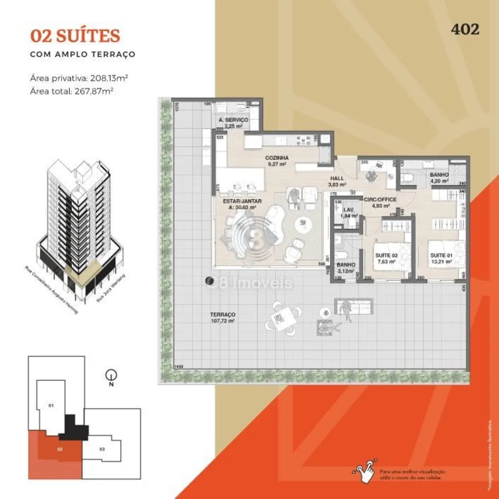 Apartamento, 2 quartos, 208 m² - Foto 1