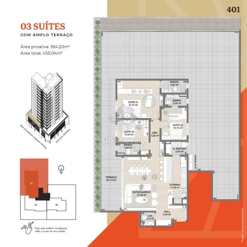 Apartamento, 3 quartos, 364 m² - Foto 2