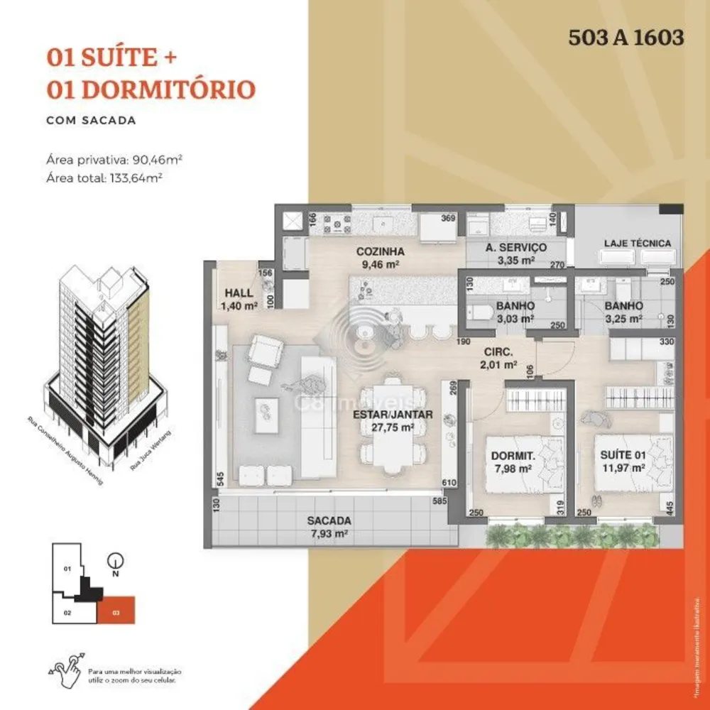 Apartamento, 2 quartos, 90 m² - Foto 1