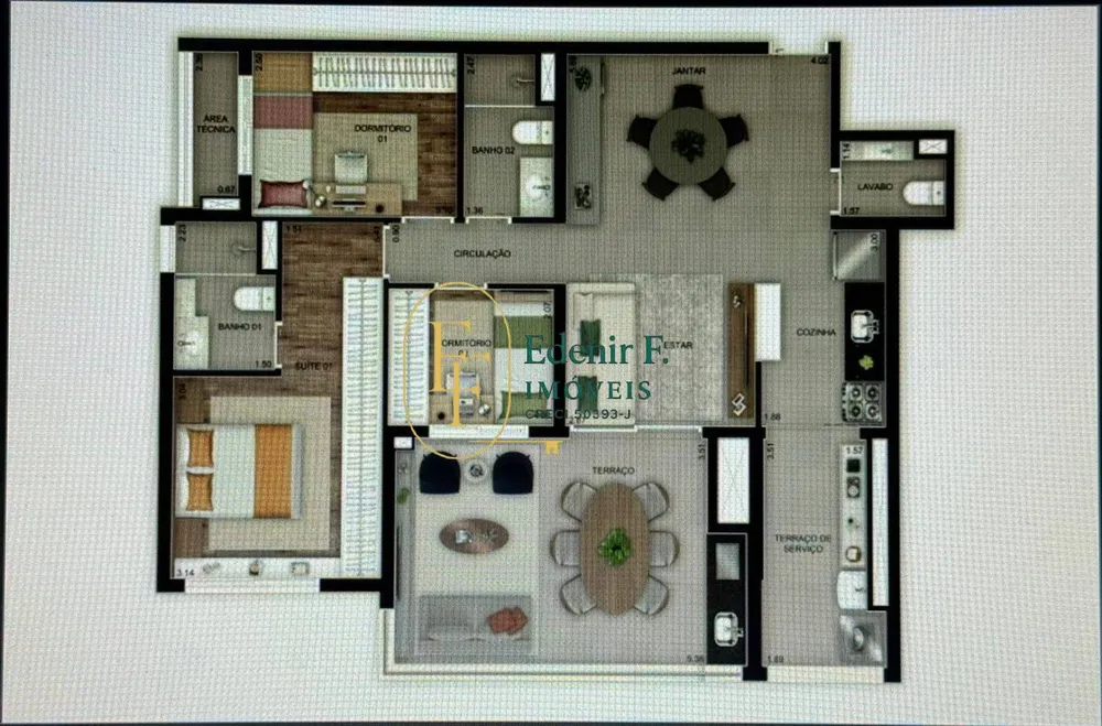 Apartamento, 3 quartos, 102 m² - Foto 3