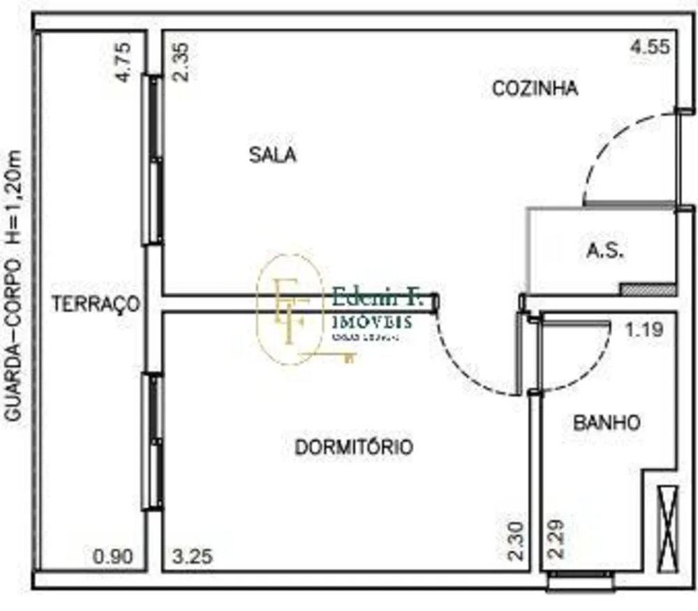 Apartamento, 1 quarto, 29 m² - Foto 2
