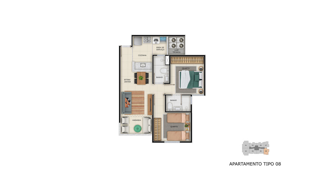 Apartamento à venda com 3 quartos, 80m² - Foto 6