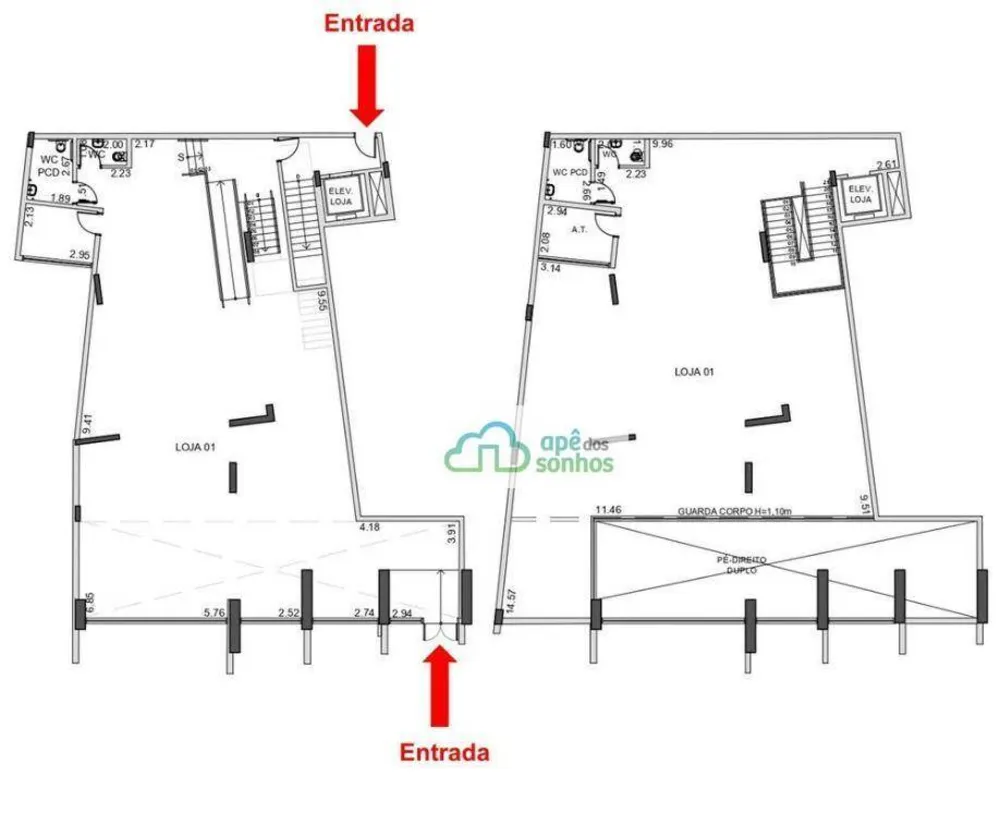 Loja-Salão, 467 m² - Foto 1
