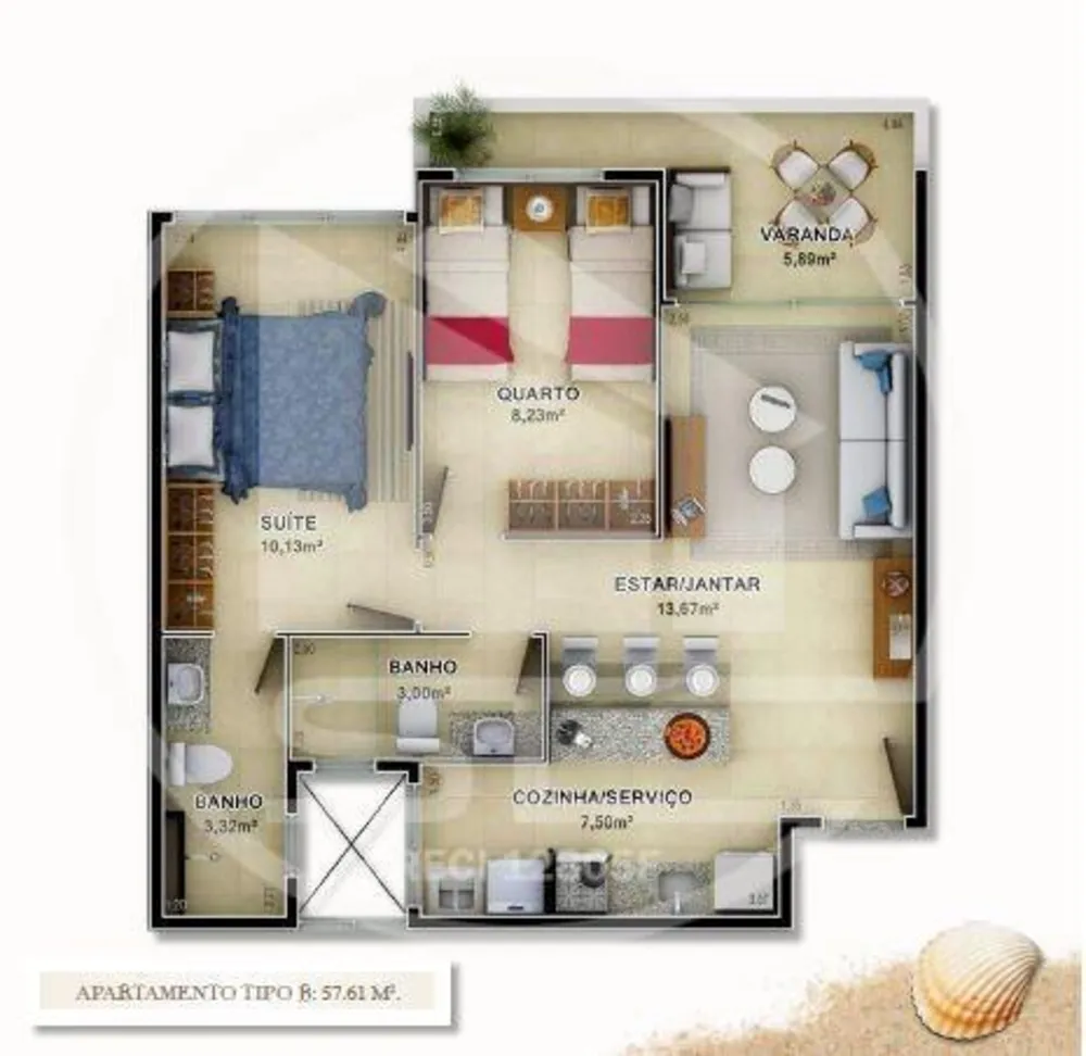 Apartamento, 2 quartos - Foto 1