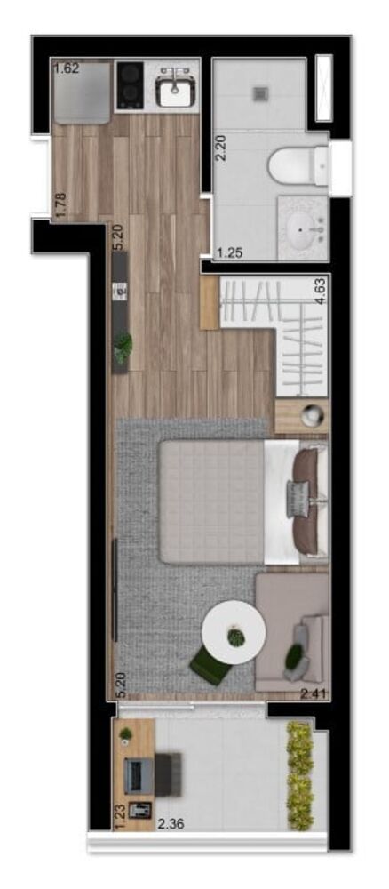 Apartamento, 1 quarto, 27 m² - Foto 5